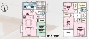 2号棟の間取図(間取)