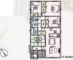 １号棟の間取図(間取)