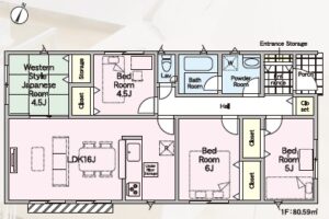 1号棟の間取図(間取) 1号棟の間取図(間取)
