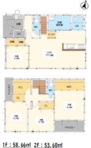 １号棟の間取図(間取)