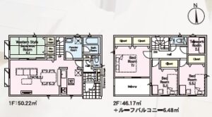 １号棟の間取です。(間取)