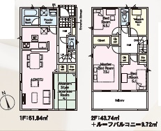 1号棟の間取図(間取) 1号棟の間取図(間取)