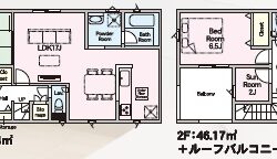 １号棟の間取図(間取)