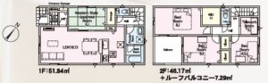２号棟の間取図(間取)