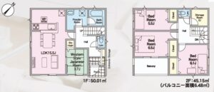 1号棟の間取図(間取) 1号棟の間取図(間取)