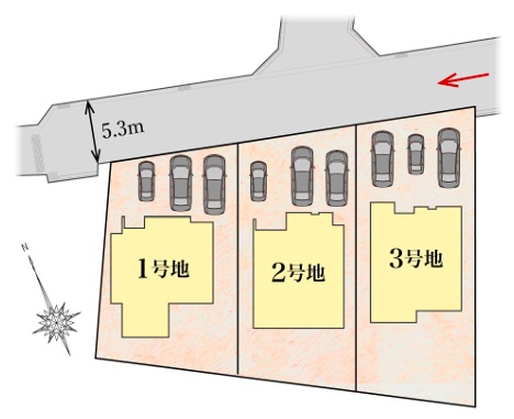 3棟限定の区画図です。 3棟限定の区画図です。