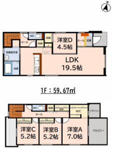 ３号棟の間取図(間取)