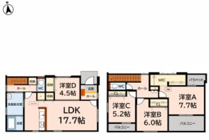 １号棟の間取図(間取)