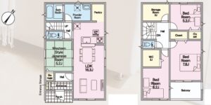 １号棟の間取図(間取)