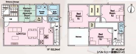 2号棟の間取図(間取) 2号棟の間取図(間取)